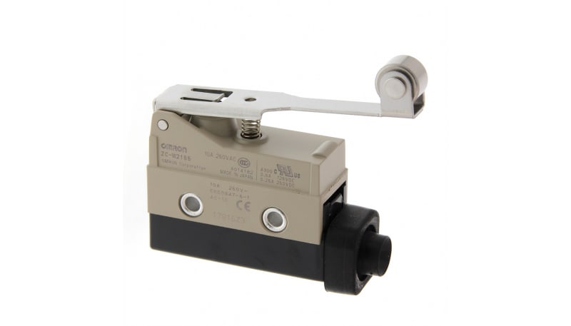 Omron Automation ZC-W2155 Limit Switch, Short Hinger Lever, IP67, ZC Series