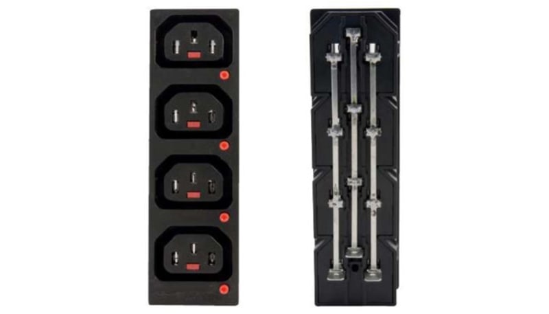 C1 Plug Schaffner / TE Connectivity C13-4 TIER-LOCKING OUTLET Tier C13 lockable ...