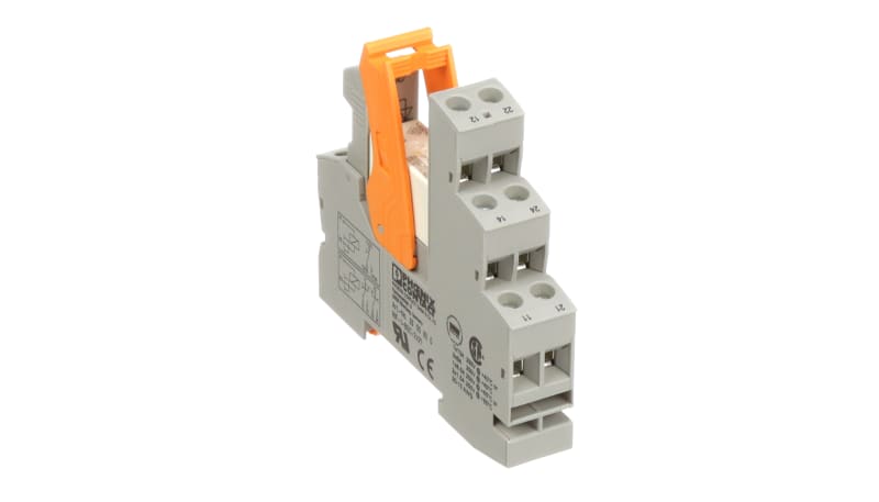 Phoenix Contact 2903348 Power Relay, DPDT, 120VAC/250VAC, 250VDC, 8A ...