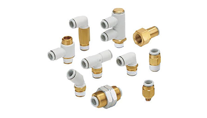 SMC Corporation KQ2D10-03NS FITTING, MALE DELTA UNION, R3/8 NKL PL ...