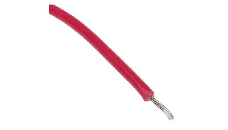 RS PRO 8775428 Hook-Up Wire Red PTFE MIL-W-16878/4 28AWG 7x0.12mm 100m ...