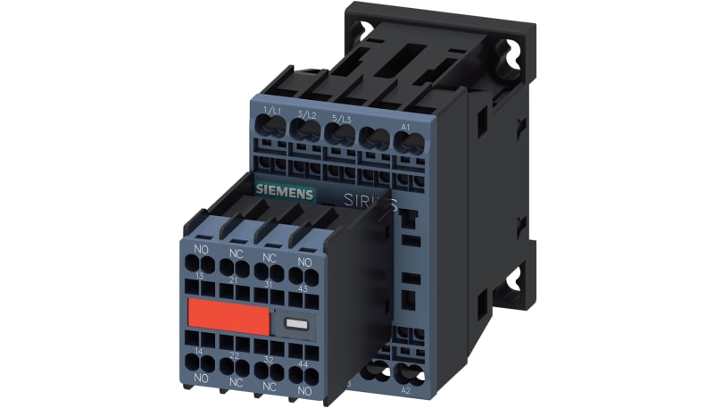 Siemens 3RT20162FB443MA0 CONTACTOR S00 9A 24VDC 2NO/2NC SPRG