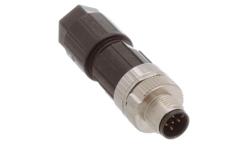 Phoenix Contact 1424649 Circular M12 Plug, A Code, 5 Position, Push In ...