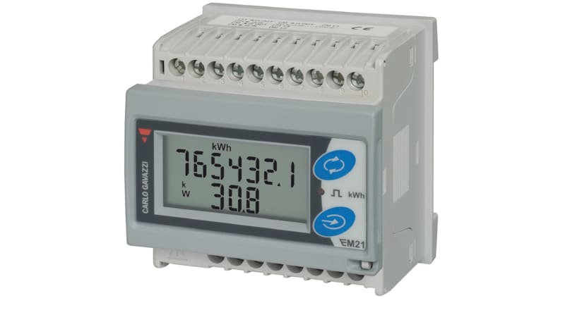 Carlo Gavazzi, Inc. EM270WSS2T90 Energy Meter, Display Type Digital, EM ...