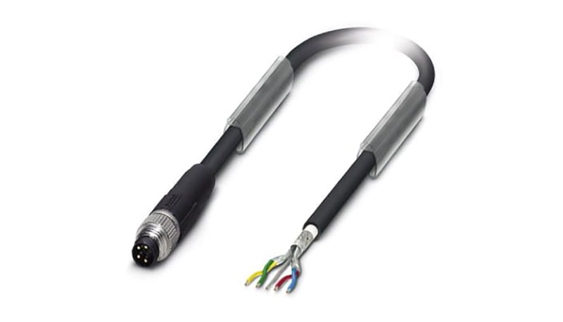 Phoenix Contact 1543252 Cable Assembly, M8 Male Straight-Pigtail