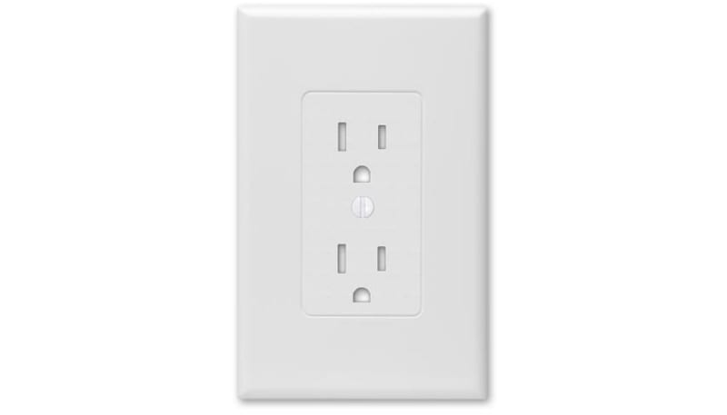 Taymac Masque Revive 1-Gang Decorator Wall Plate – Polycarbonate White Cover For Electrical Outlets, Jumbo Size Covers Overpainted Edges