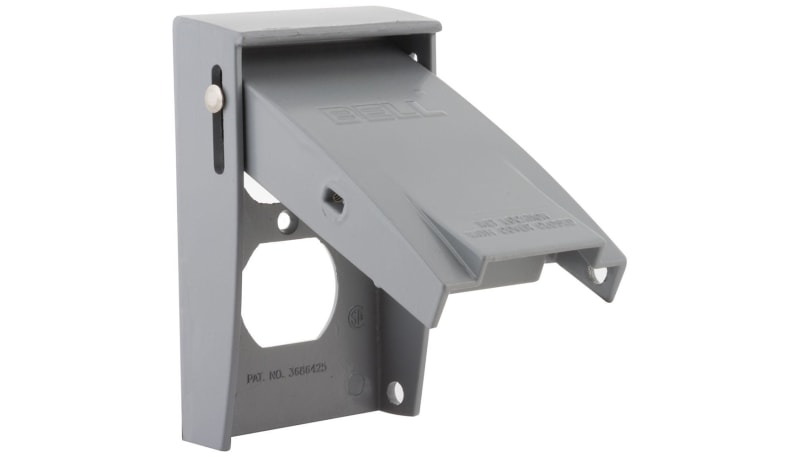BELL 5027-0 1-Gang Rayntite Vertical Waterproof Cover Duplex- Gray