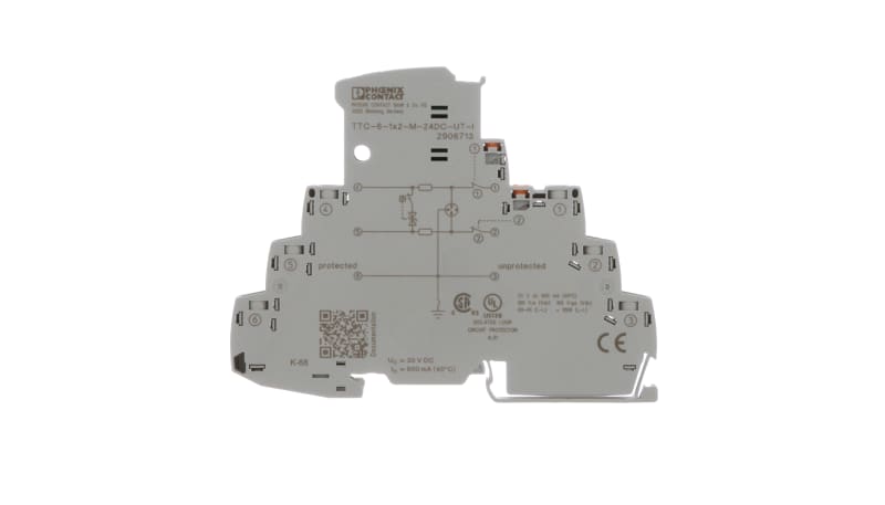 Phoenix Contact 2906713 Surge protector;DIN Rail;24VDC;TTC-6-1X2-M
