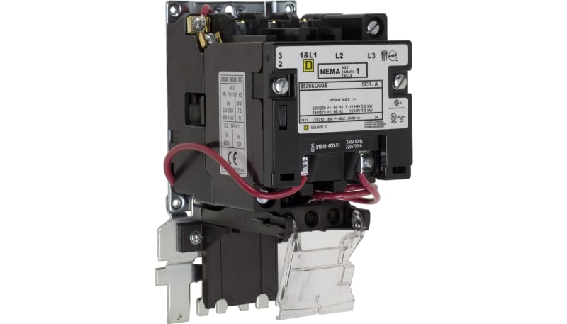Square D 8536SCO3V06E Non-Reversing Starter Size 1, 3-Pole, Bi-metallic ...