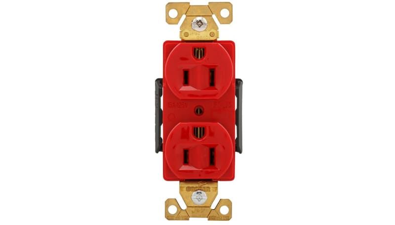 Arrow Hart AH5262RD Recp Dup 15A125V 2P3W Brass Strap B&S RD