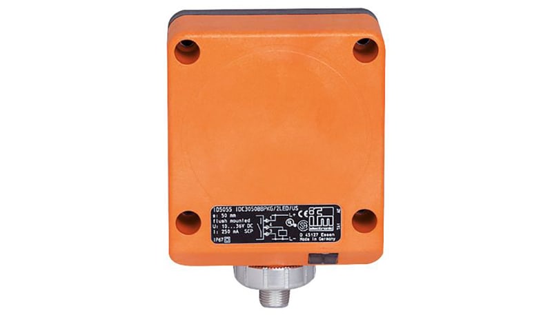 ifm efector ID0039 Inductive prox sensor, 50mm flush range, 2wire AC/DC ...