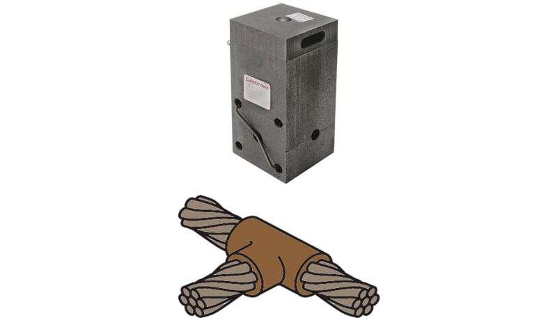 BURNDY B282 BW BCC2 TEE 500R - 350T