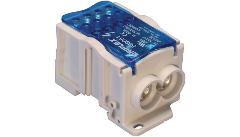 nVent ERIFLEX 569051 Distribution Block, 1Pole, 400A IEC, 400A, 2 ...