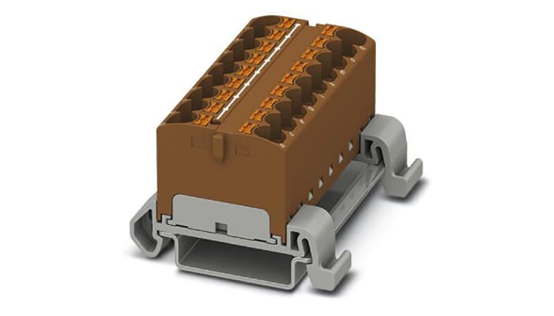 Phoenix Contact 3273712 Distribution block;DIN Rail;18-positions;32A ...