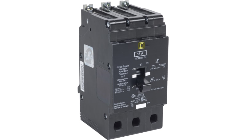 Square D EDB36030 Miniature Circuit Breaker 600V 30A