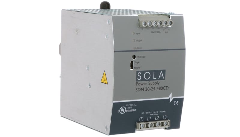 SolaHD SDN20-24-480CD DIN Rail Power Supplies 480W 24V DIN P/S 380