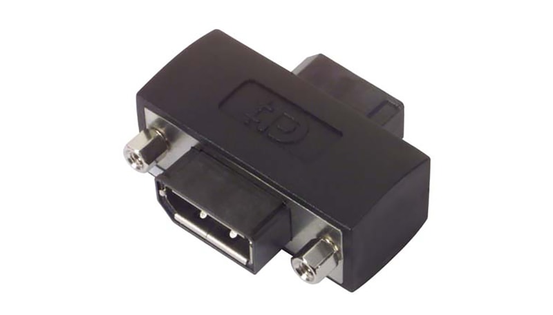 L-com DP-FF DisplayPort Adapter, Panel Mount, Female DP to Female DP ...