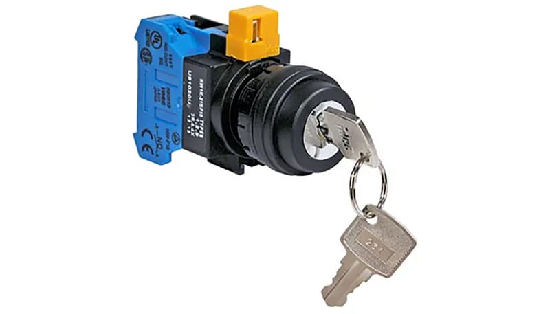 IDEC Corporation HW1K-2A Heavy-Duty Key Selector Switch, 2-Positions ...