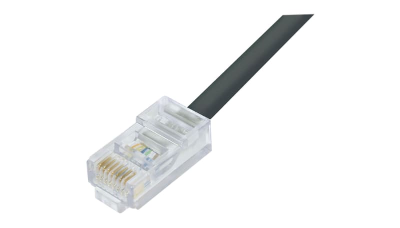 L-com TRD855OD-175 Category 5e Outdoor Patch Cable, RJ45/RJ45, Black ...