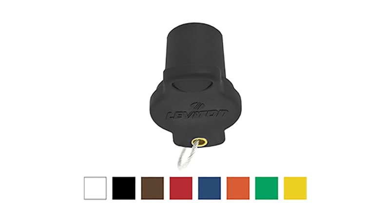 Leviton - 3R NEMA Rated, Male, Red Single Pole Protective Cap | MSC Direct