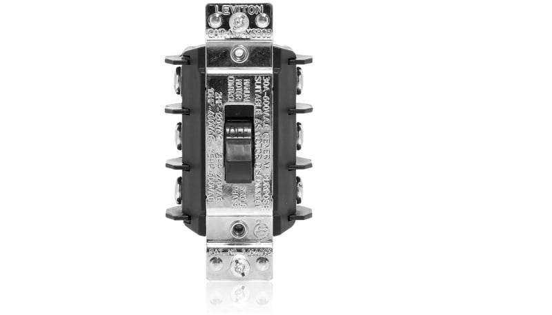 Leviton MS303-DSS Manual Motor Controller, 30 A, 600 V, 3P, Non ...
