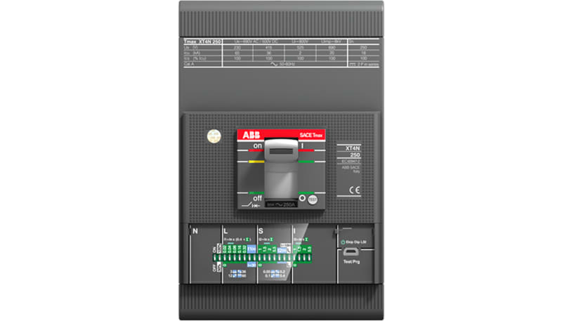 ABB XT4HU3250GFF000XXX XT4 250A Frame 3P w/Electronic LSIG Trip