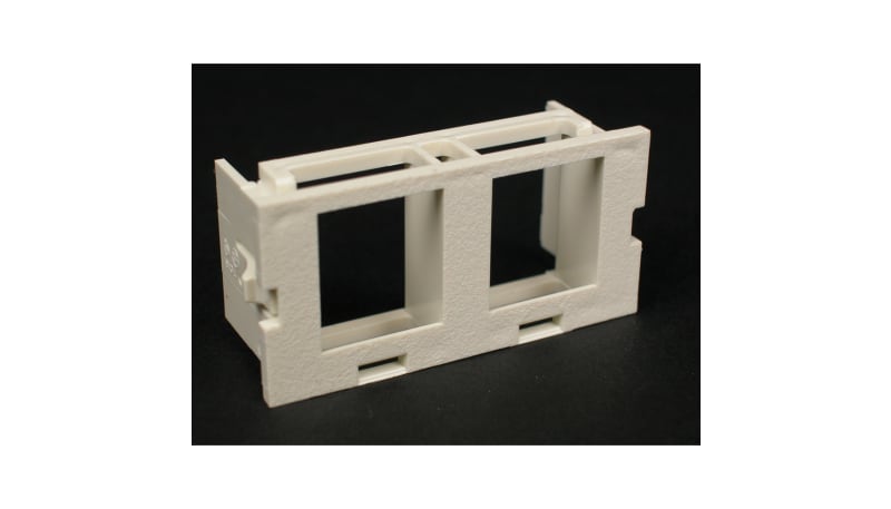 Wiremold CM2-U2KEYA Dual Flushmount Unloaded Keystone Module, Ivory ...