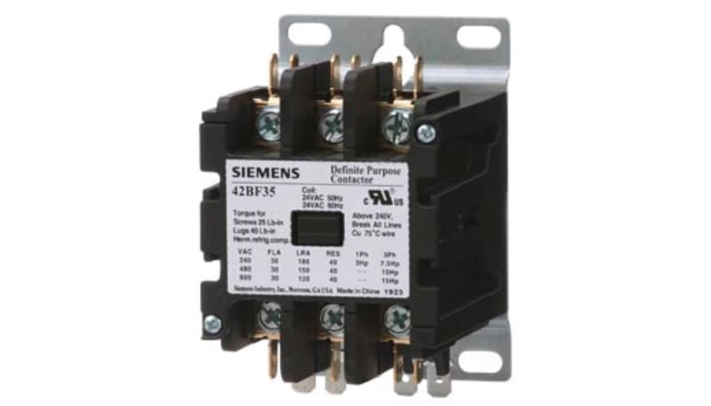 Siemens 42BF35AG Definite Purpose Contactor, 3-Pole, 30A, 208