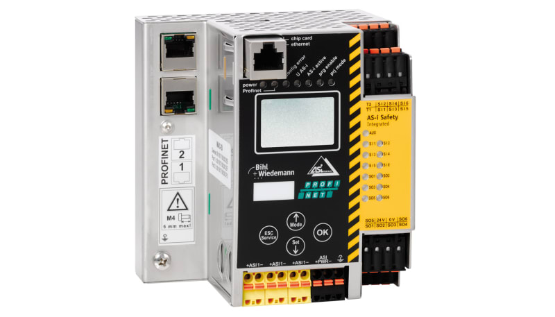 Bihl+Wiedemann BWU2798 AS-i 3.0 PROFIBUS Gateway, Integrated Safety ...