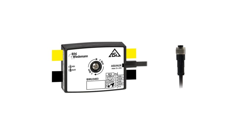 Bihl+Wiedemann BWU3403 Passive Distributor AS-i/AUX to 1 x M12 cable ...