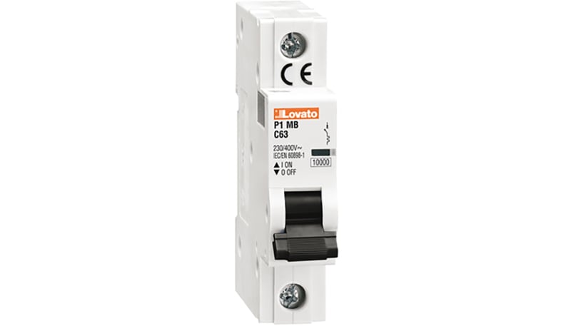 LOVATO Electric P1MB1PC06 Miniature Circuit Breaker, 1P - 10Ka. 1 ...