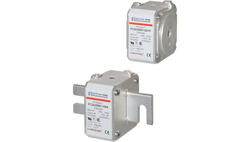 Mersen W301089 Fuse, Square Body, Ultra Fast, Size 33, Type TTI 1/2