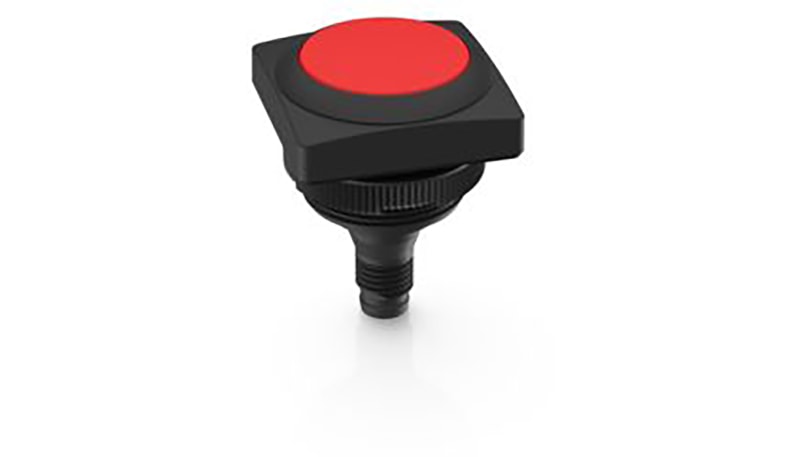 Boton Rafi RAFI 1.10.010.001/0331 Pushbutton Switch, 1NO, Momentary, Square, 22 ...