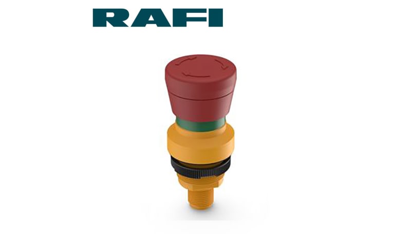 Estop Rotating Rafi RAFI 1.10.031.001/0000 E-Stop Switch,RAMO 22 E,2 NC,Round,Reset by ...