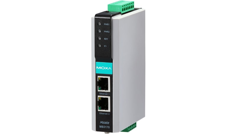 Moxa MGATE MB3170I-IEX 1-Port Adv. Modbus Gateway, 100BaseF(X) RJ45 ...