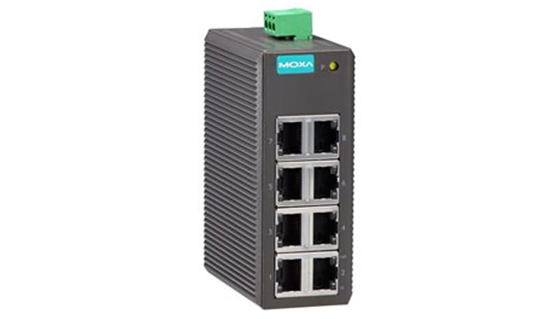 Moxa EDS-208 Ethernet Switch, Unmanaged, 8 Port, Broadcast storm
