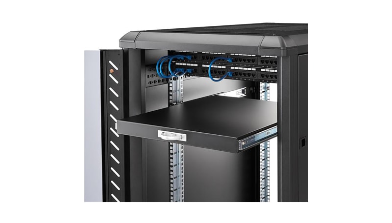 StarTech.com SLIDESHELFD 1U Sliding Server Rack Mount Keyboard Shelf ...