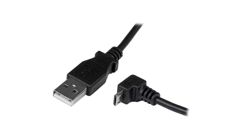 StarTech.com USBAUB2MD 2m Micro USB Cable Cord - A to Down Angle Micro ...