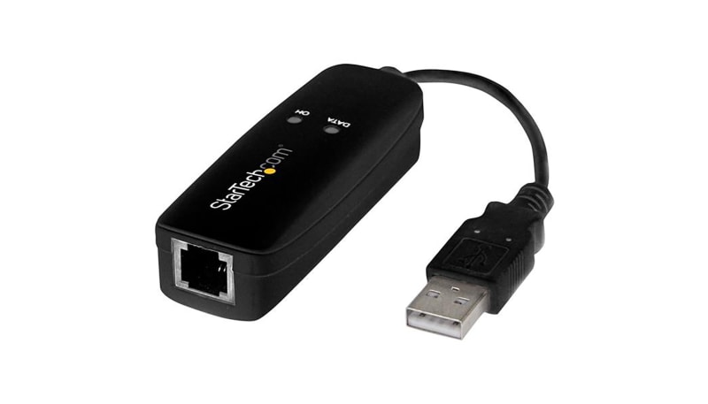 StarTech.com USB56KEMH2 56K USB Dial-up and Fax Modem - V.92 - External ...