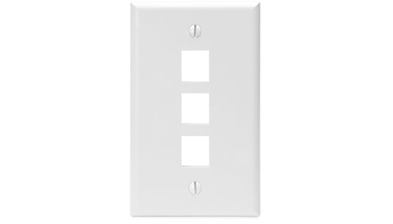 Leviton 41080-3WP 3PORT QP WALLPLATE WH