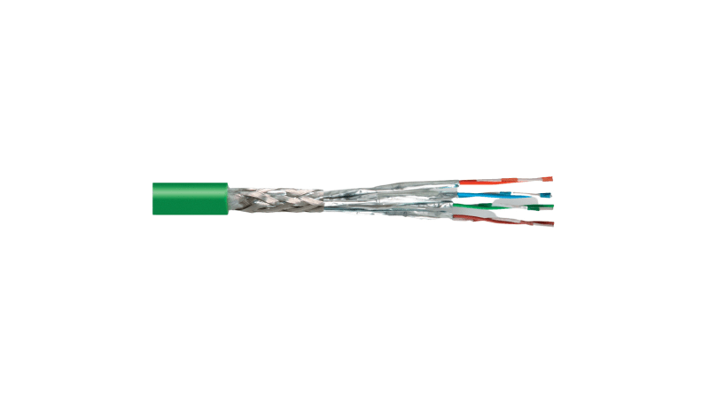 LUTZE Inc. 104338 Flex Ethernet, Cat6a, 4 Pair, 26 AWG, Green