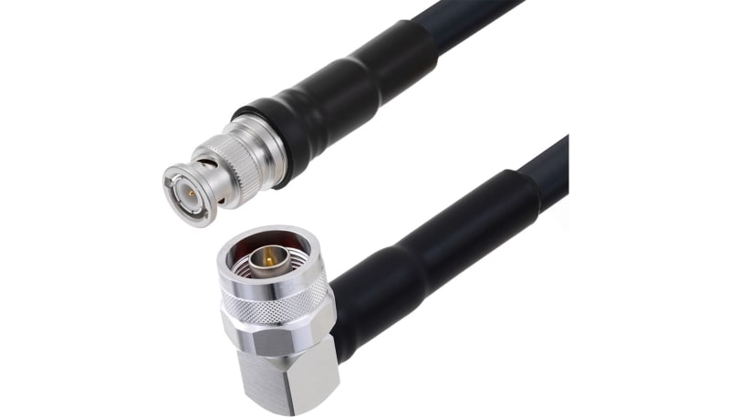 L-com LCCA30300-FT10 Cable Assembly, Low Loss BNC Male to N Male Right ...