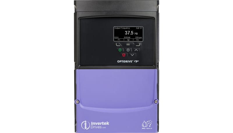 Invertek Keypad Less Invertek Drives ODP-2-34075-3HF4X-TN AC Drive, Frame 3, 14A, 7.5Hp, 3 ...