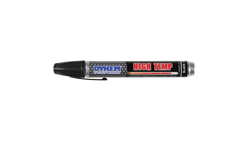 DYKEM 44250 Paint Marker, High Temp, 44, Black, Medium Tip