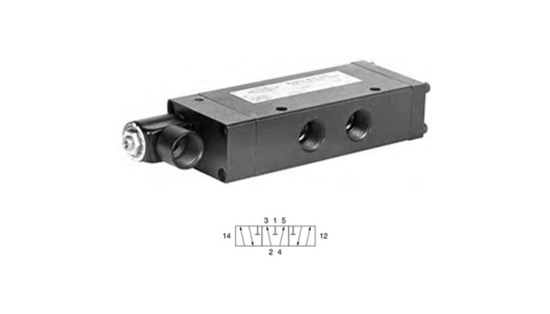 Fabco-Air 38-FFF-24VDC Solenoid Valve, Directional Control, 3/8 NPT, 4 ...
