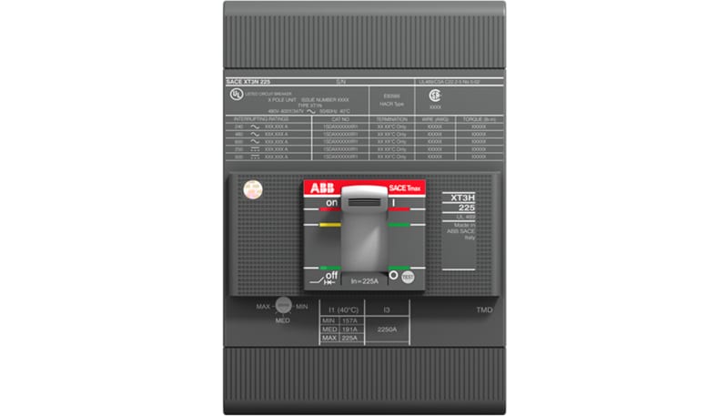 ABB XT3NU3175AAZ000XXX XT3N 225 TMF 175-1750 3p F F UL/CSA