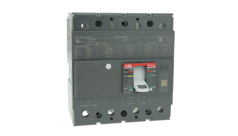ABB XT3NU4225AFF000XXX Circuit Breaker, 250A, 600V AC, 4 Pole