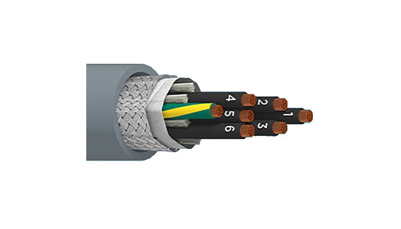 Alpha Wire 901607CY SL001 Multiconductor, Flexible, 16AWG, Slate ...