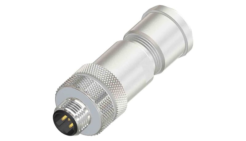 RS PRO 2017154 M12 Male Straight Field Wirable D-Coded 4 Contacts Screw ...