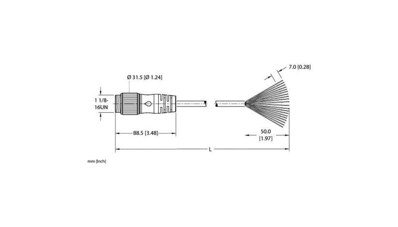 Turck RSM 190-15M CORDSET